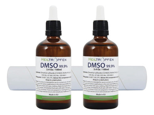 Conjunto De Dos Botellas De 100ml Dmso Pharma Grade 99,9% Pu 1