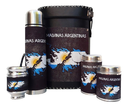 Malvinas Argentinas M1 Complete Yerba Mate Set by MARBRY SHOP - Set Matero Malvinas Argentinas M1, Mary Mh