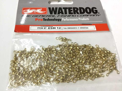 Waterdog Nickel Gold Swivels #12 x 144 Units 1