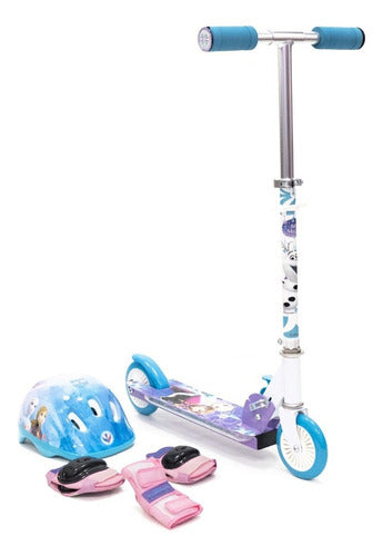 Dencar Frozen 2 Folding Scooter with Protection Set 0