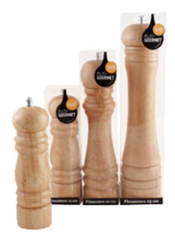 BZP Wooden Pepper Mill with Metal Gears 25 cm 5