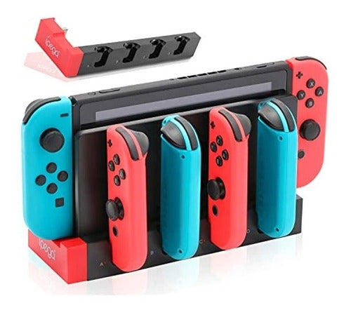 Cargador Para Joy-cons De 4 Interruptores Con 4 Ranuras De C 0