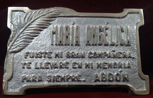 Bronze Palm Leaf Memorial Plaque 21x14 1