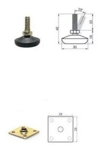 HS Regatón O Patín Regulable Para Escritorio Muebles Cocina 0