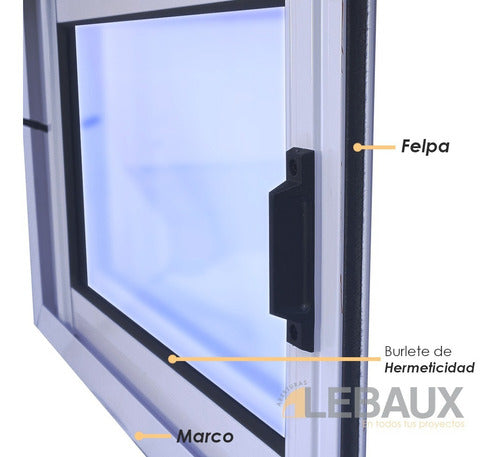 White Aluminum Sliding Window Glass 4mm 100x150 5