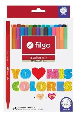 Filgo Markers Marker 036 1.0mm X30 Assorted Colors 0