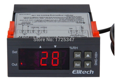 Control De Humedad Dch 100 Elitech C/ Sensor 1 Rele 0