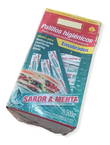 Iberia Escarbadientes De Madera Ensobrados Con Sabor Menta (x 500) 2