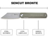 Cuchillo Navaja Plegable De Bolsillo, Mango Gris | Sencut 2