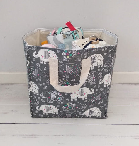 Ilubaby Square Fabric Container for Storing Toys or Clothes 5