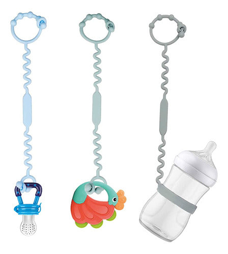 LJOWJVA Baby Toy Straps, Adjustable Pacifier Clip with Bayonet 0