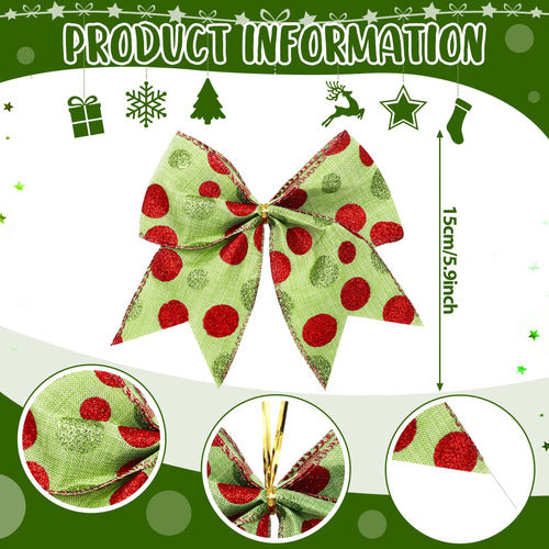 Jetec 12 Christmas Bows for Christmas Tree Decoration 1