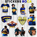 Stickarte_arg Stickers Boca Juniors Riquelme 30 Unidades PVC Plastificados 2