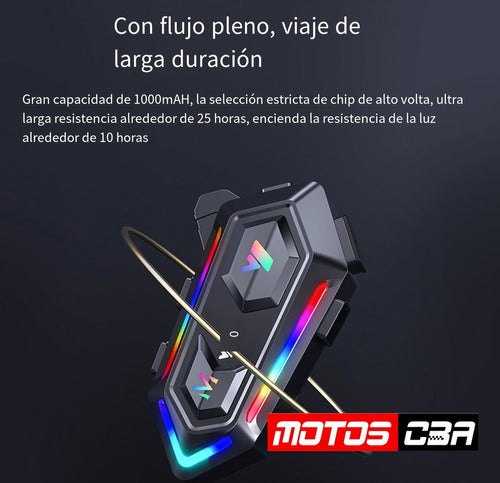 Intercomunicador Moto Mixio Y20max Manos Libres Motoscba 2