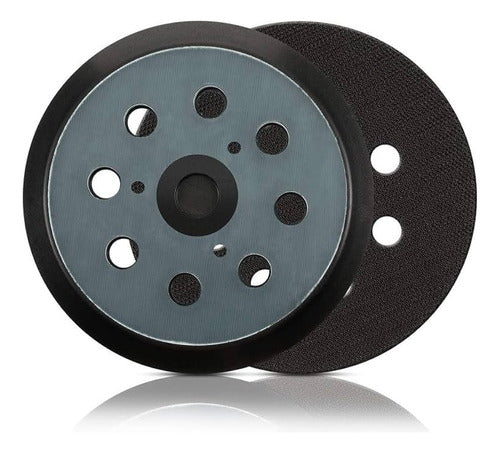 Base Suporte 125mm P/  5 Pol. Lixadeira 8 Furos Disco Velcro 0