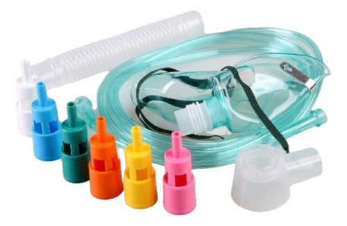 Well Lead Adjustable Venturi Oxygen Mask with Tubing for Adults 0