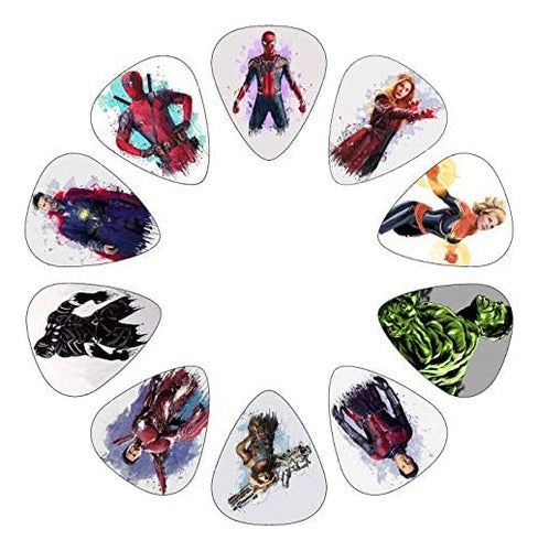 Marvel Super Heroes Guitar Picks Featuring Captain Marvel and Others 1