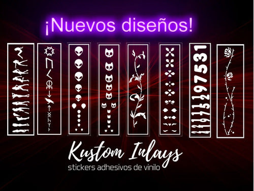 Kustom-Inlays Inlay Adhesivo Rayos Guitarra-Bajo 7