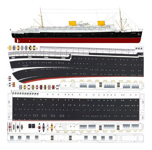 Transatlántico Ss Bremen 1:250 Papercraft 0