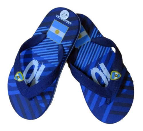 Argentina DXT Unisex Kids Flip Flops Qatar 2022 La Scaloneta 1