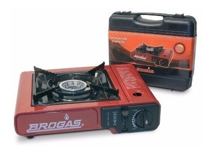 Brogas Portable Butane Gas Stove + 4 Cartridges + Carry Case! 1