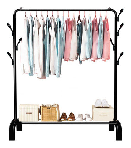 Tu Bazar Virtual UY Metal Coat Rack 152x150x40 cm With Hooks 0