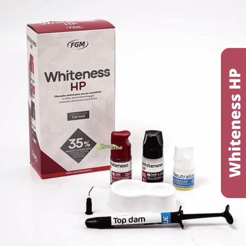 Whiteness HP 35% Bleaching Kit + Top Dam 0