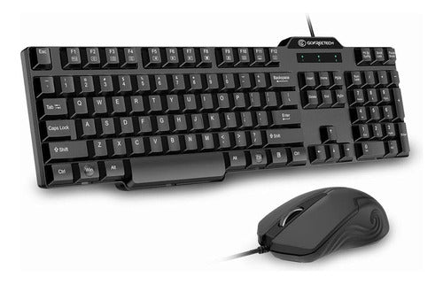 Gofreetech Combo De Teclado Y Mouse Con Cable 0