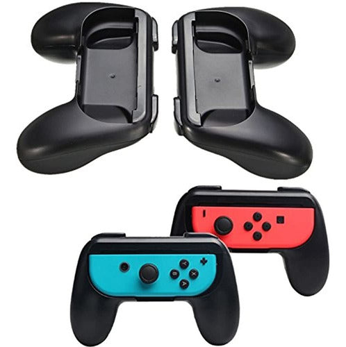 Eimgo Nintendo Switch JoyCon Grips - Wear Resistant Handle (2 Pack, Black) 1