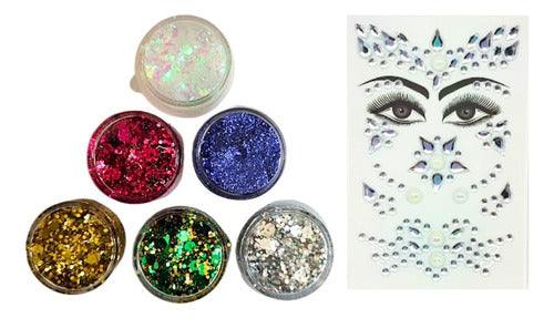 Pepitas Baires Glitter En Gel Mini X6 Varios Colores Mas Mini Gema 0