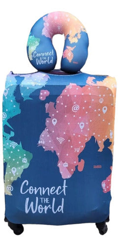Travel Kit: 23kg Suitcase Cover + Neck Pillow 12