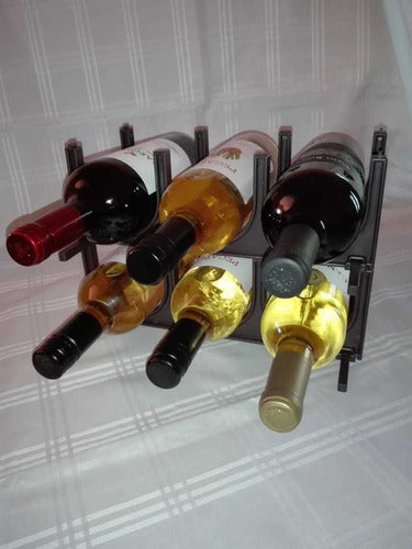 MB Stackable Plastic Wine Rack for 6 Bottles (Pearl Gray) 2