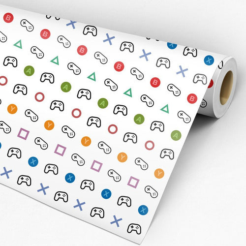 Papel De Parede Adesivo Gamer Playstation Gfc-animado-08 0