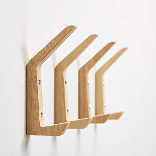 YANGQIHOME Wooden Wall Hooks Set of 4 4