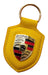 Porsche Leather Metal Keychain Yellow 0