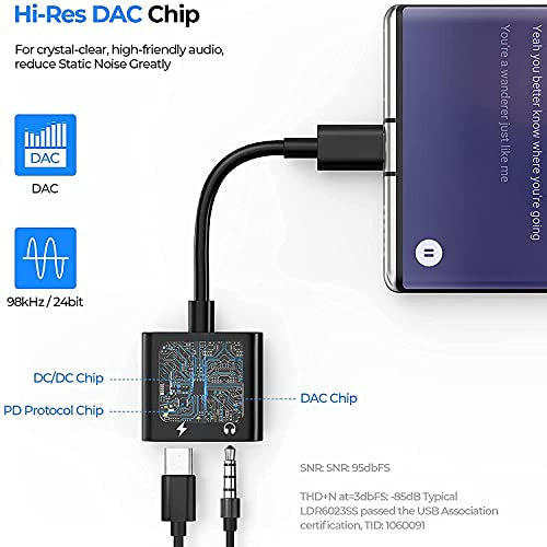 Adaptador De Cargador Y Auriculares Usb C A 3,5 Mm 1