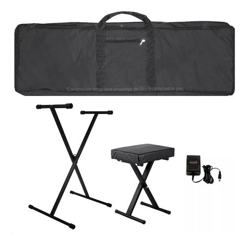 Combo Padded Keyboard Case 5/8 Key Scissor Stand Power Supply Stool 7