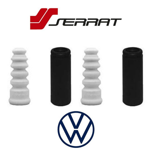 Set of 2 Rear Shock Absorber Bump Stops and Boots for VW Bora Golf IV Passat 4