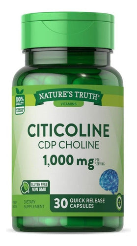 Nature's Truth Citicoline CDP Choline 1g 30 Capsules Brain Support 0