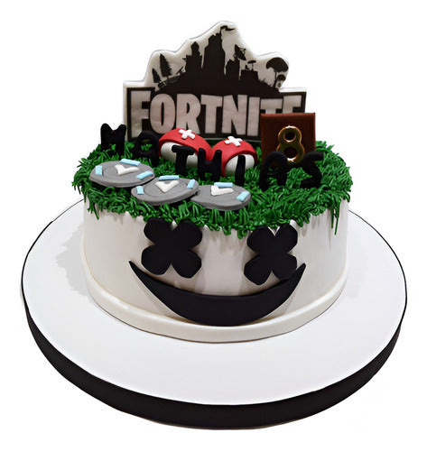 SS GOURMET Torta Tematica Fortnite Moneda Pavo Play - Marshmello 0