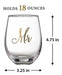 Lillian Rose Gold Mr. Stemless Wine Glass, 16oz, Yellow, G11 2