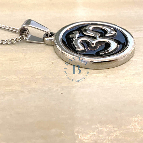 Surgical Steel Amulet Pendant Protection Luck Energy Om with Gift Chain 39