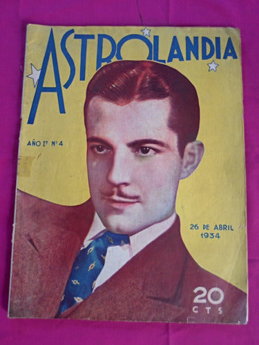 Antigua Revista Astrolandia N° 4 Abril De 1934 Gary Cooper 0