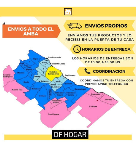 DF Hogar Vanitorio Estilo Campo Pie De Apoyo 60cm 5