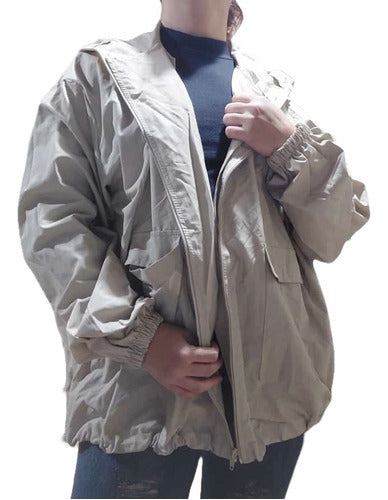 HB Oversize Windbreaker Jacket with Zipper and Hood 5