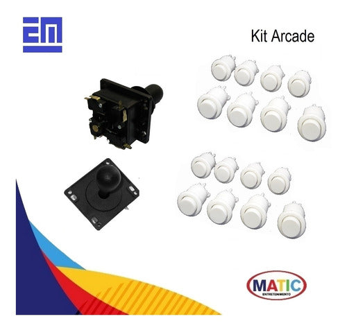 Kit Arcade #17 - 16 Botões E 2 Comandos Eletromatic 1