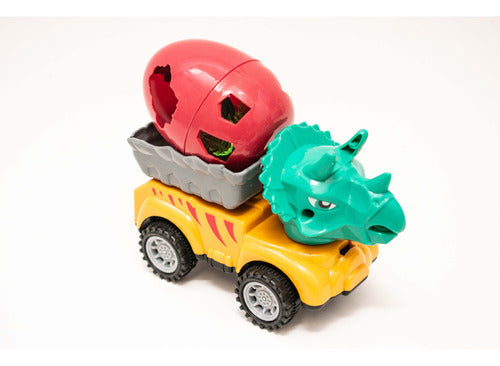 Egg Dinosaur Set of 4 Dino Cars with Surprise Egg 4