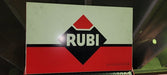 Cartel Chapa Rubi  Esmaltado Fino 60 X 40 1