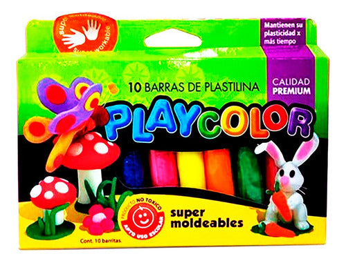 PlayColor Plastilinas X 10 Colores Surtidos 0