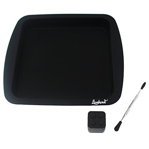 Lionhead Silicone Tray Bundle - 8" x 8" Deep Dish + 5" Carving Tool + 7ml Non-Stick Container 0